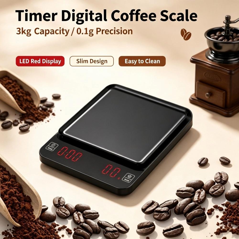 Kitchen - Timbangan Kopi Digital Presisi Tinggi 3kg/0.1g,