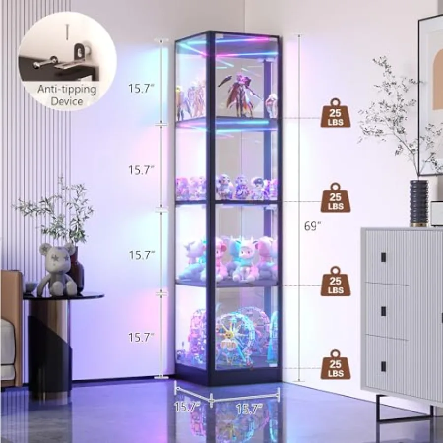 Lemari pajangan sudut untuk ru - Lighting ulasan dan harga