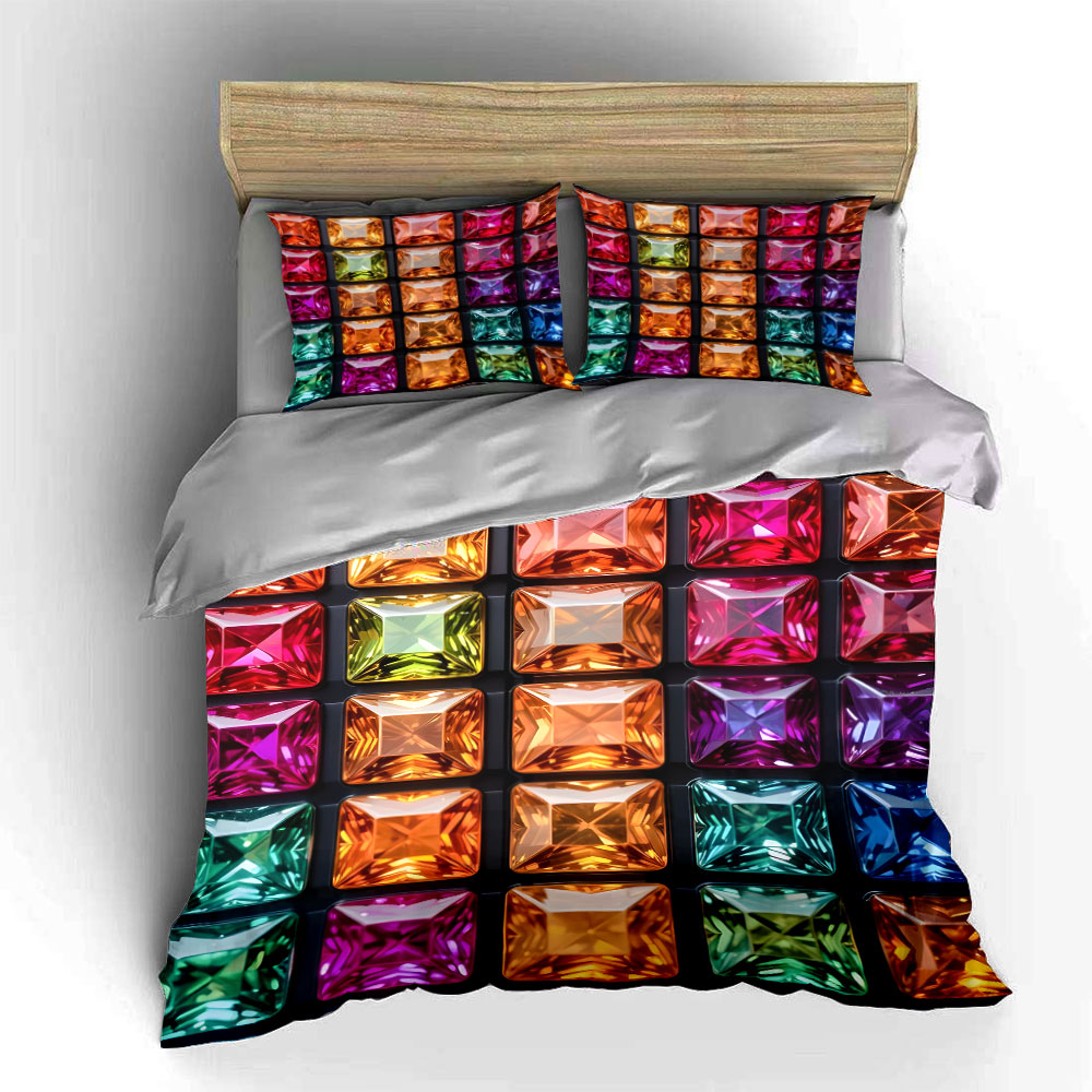 Set Sprei Motif Batu Permata P - Duvet Cover Sets With Zipper ulasan dan harga