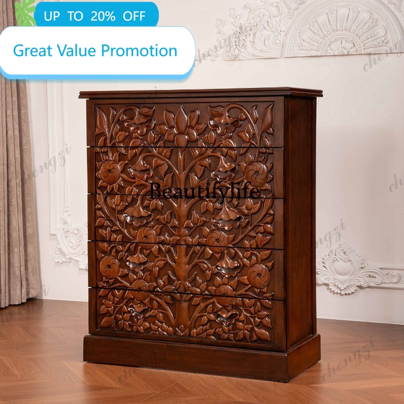 Lemari dinding kayu solid Thai - Storage & Organization ulasan dan harga