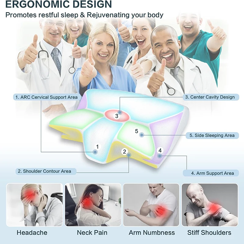 Bantal Leher Kontur Ortopedi B - Memory Foam Orthopedic Pillow Neck Pain ulasan dan harga