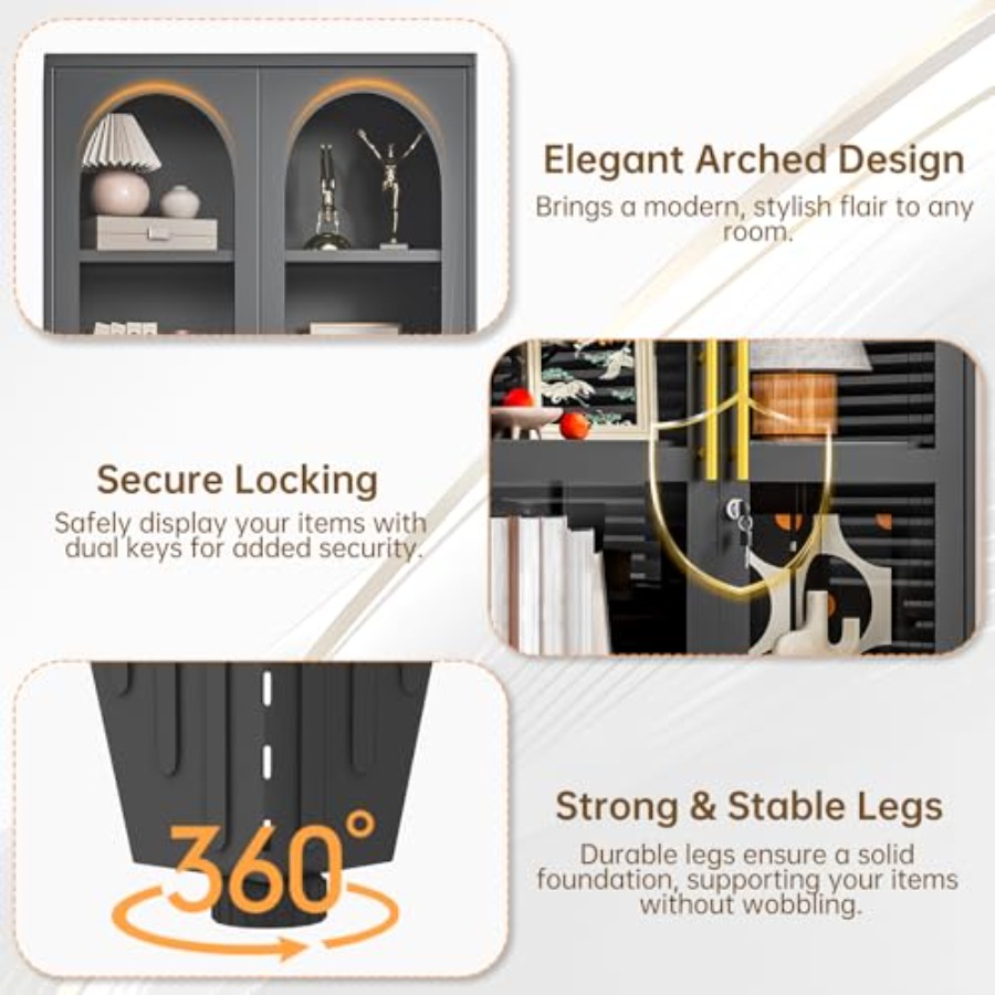 Lemari Pajangan dengan Kunci 4 - Kitchen ulasan dan harga