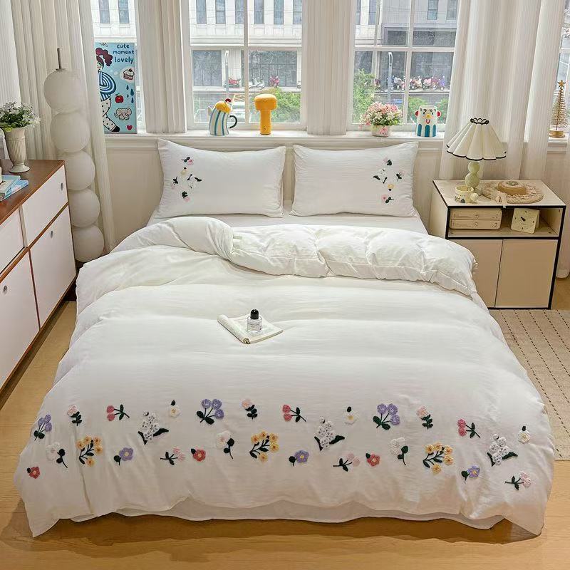 Sarung Selimut Bordir Motif Bu - Aesthetic Floral Duvet Cover ulasan dan harga